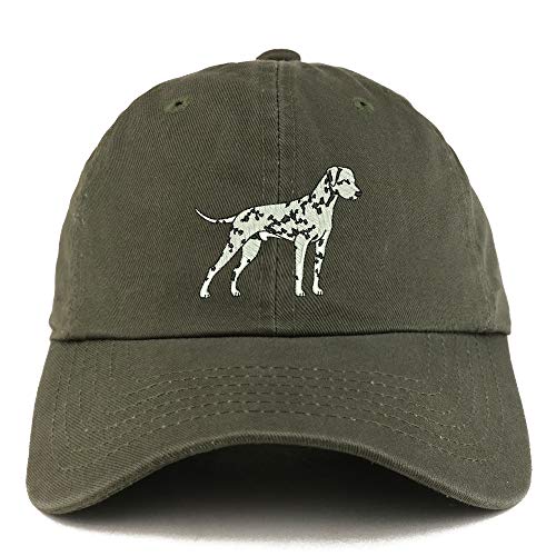 Trendy Apparel Shop Dalmatian Dog Embroidered Low Profile Soft Cotton Dad Hat Cap