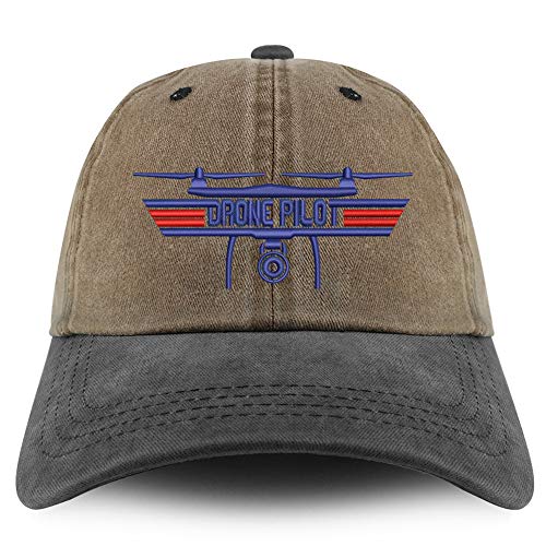 Trendy Apparel Shop Drone Top Gun Pilot Embroidered Pigment Dyed Unstructured Cap