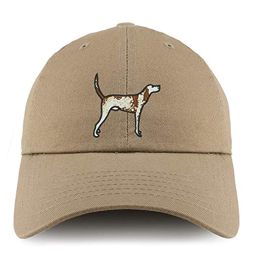 Trendy Apparel Shop Pointer Dog Embroidered Low Profile Soft Cotton Dad Hat Cap