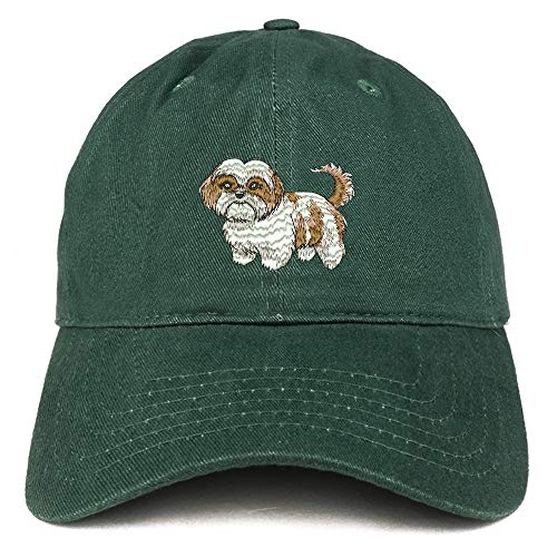 Trendy Apparel Shop Shih Tzu Embroidered Unstructured Cotton Dad Hat