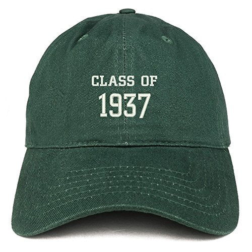 Trendy Apparel Shop Class of 1937 Embroidered Reunion Brushed Cotton Baseball Cap