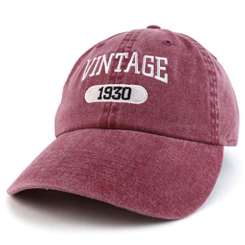 Trendy Apparel Shop 90th Birthday Vintage 1931 Washed Cotton Adjustable Cap