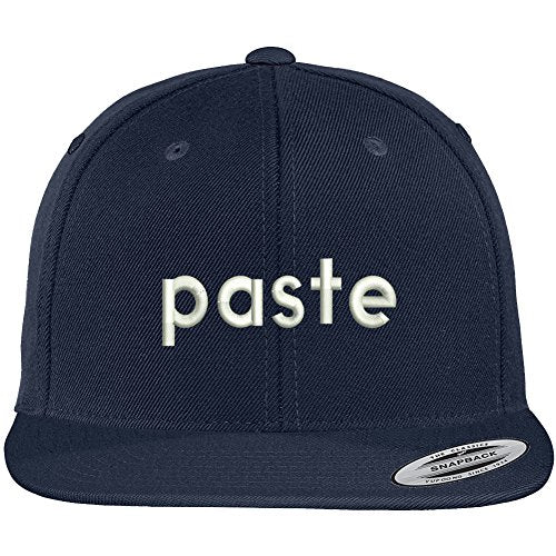 Trendy Apparel Shop Paste Embroidered Flat Bill Premium Classic Snapback Cap