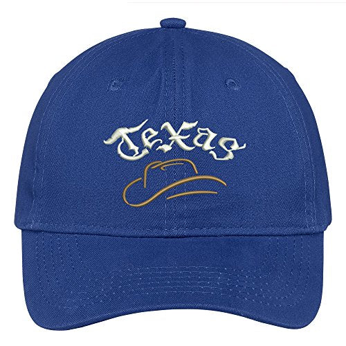 Trendy Apparel Shop Texas Cowboy Embroidered Soft Crown 100% Brushed Cotton Cap