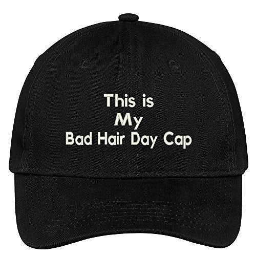 Trendy Apparel Shop Bad Hair Cap Embroidered Brushed 100% Cotton Baseball Cap