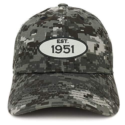 Trendy Apparel Shop 70th Birthday Established Year Soft Crown Brushed Cotton Cap