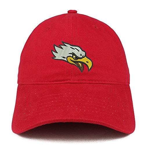 Trendy Apparel Shop Eagle Head Embroidered Low Profile Soft Cotton Baseball Cap