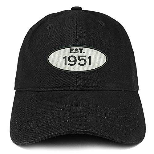 Trendy Apparel Shop 70th Birthday Established Year Soft Crown Brushed Cotton Cap