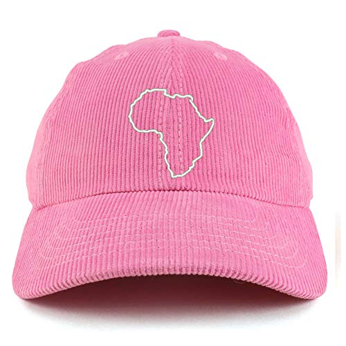 Trendy Apparel Shop Africa Map Outline Cotton Corduroy Unstructured Baseball Cap