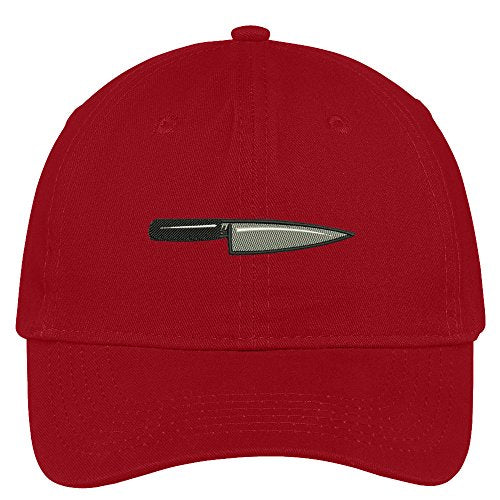 Trendy Apparel Shop Knife Embroidered Low Profile Soft Cotton Brushed Baseball Cap