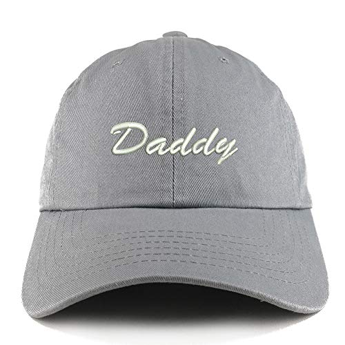 Trendy Apparel Shop Daddy Script Font Solid Adjustable Unstructured Dad Hat