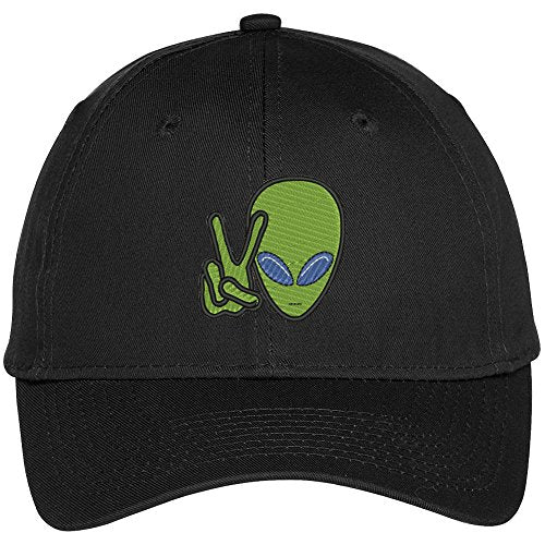 Trendy Apparel Shop Alien Peace Embroidered Baseball Cap