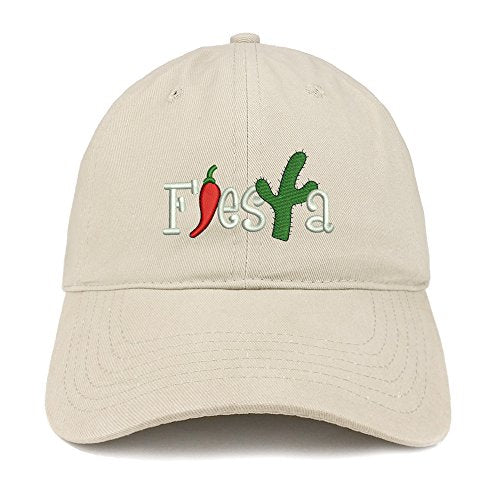 Trendy Apparel Shop Fiesta Embroidered Low Profile Soft Cotton Baseball Cap