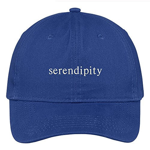 Trendy Apparel Shop Serendipity Embroidered 100% Cotton Adjustable Cap