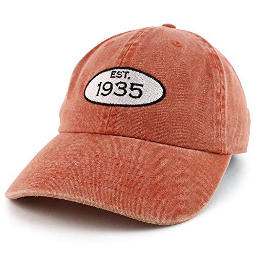 Trendy Apparel Shop 85th Birthday Established 1936 Washed Cotton Adjustable Cap