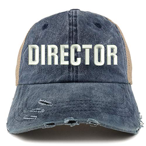 Trendy Apparel Shop Director Embroidered Washed Front Frayed Bill Cap