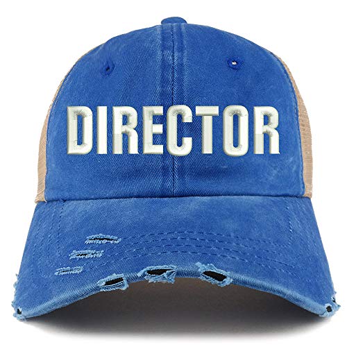 Trendy Apparel Shop Director Embroidered Washed Front Frayed Bill Cap