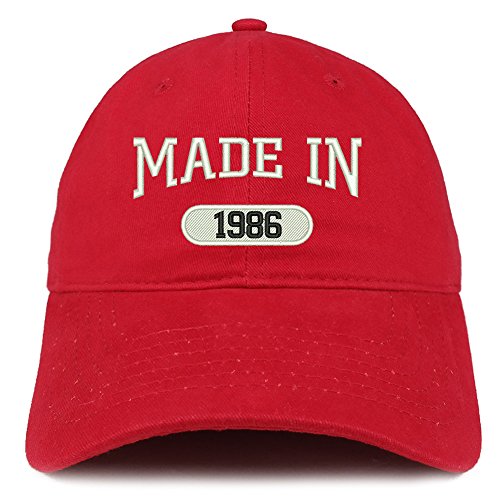 Trendy Apparel Shop Made in 1985 Embroidered 35th Birthday Brushed Cotton Cap