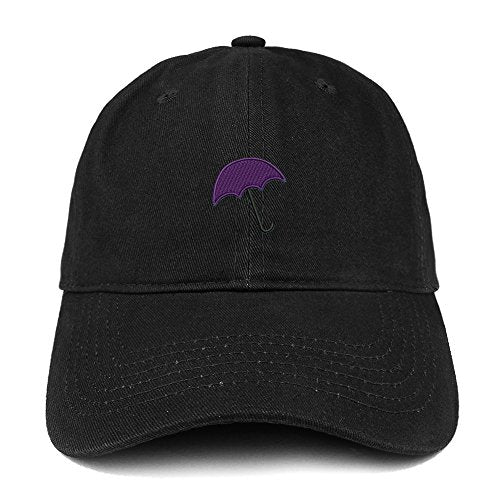 Trendy Apparel Shop Purple Umbrella Embroidered Low Profile Soft Cotton Baseball Cap