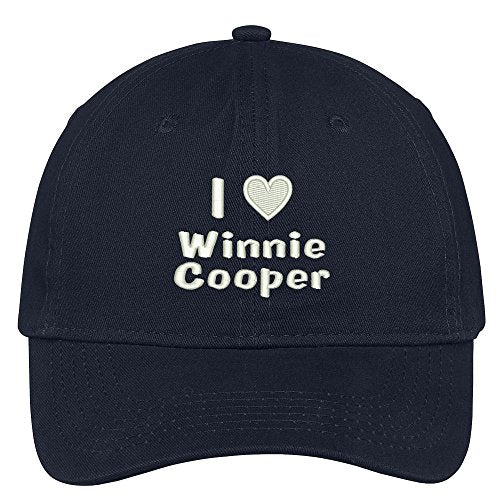 Trendy Apparel Shop I Love Winnie Cooper Embroidered Low Profile Deluxe Cotton Cap