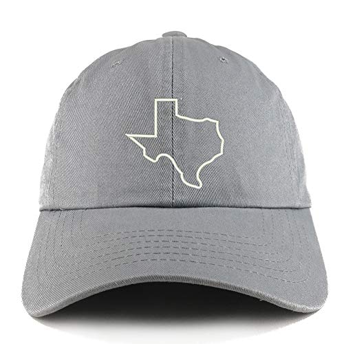 Trendy Apparel Shop Texas Outline Solid Adjustable Unstructured Dad Hat