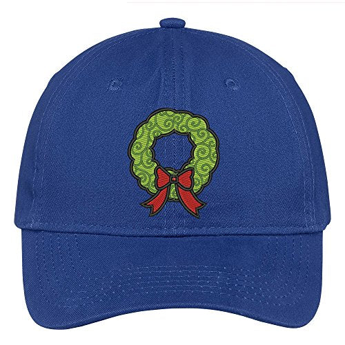 Trendy Apparel Shop Christmas Wreath Embroidered Christmas Themed Cotton Baseball Cap