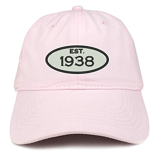 Trendy Apparel Shop Established 1938 Embroidered 83rd Birthday Gift Soft Crown Cotton Cap