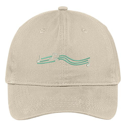 Trendy Apparel Shop Musical Notation Embroidered Soft Brushed Cotton Low Profile Cap