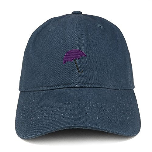 Trendy Apparel Shop Purple Umbrella Embroidered Low Profile Soft Cotton Baseball Cap