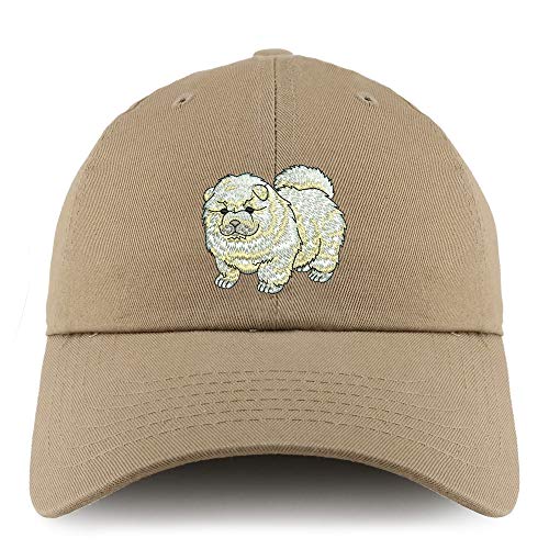 Trendy Apparel Shop Chow Chow Dog Embroidered Low Profile Soft Cotton Dad Hat Cap