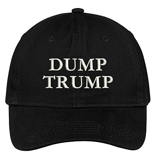 Trendy Apparel Shop Dump Trump Embroidered Brushed Cotton Dad Hat Cap