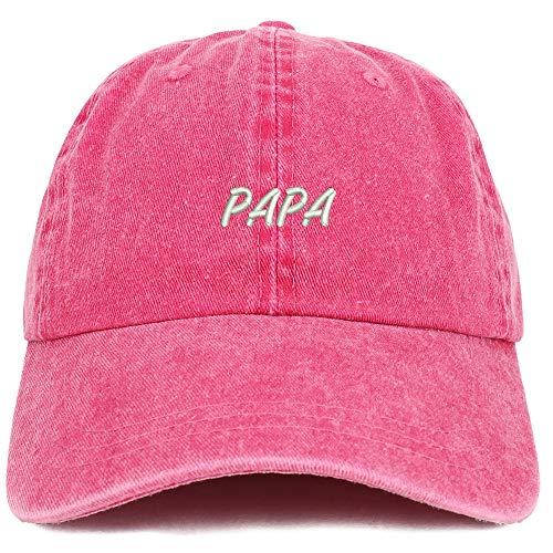 Trendy Apparel Shop Papa Embroidered Washed Low Profile Cap