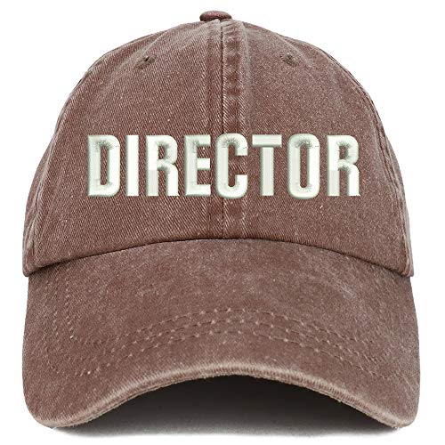 Trendy Apparel Shop Director Embroidered Washed Low Profile Cap