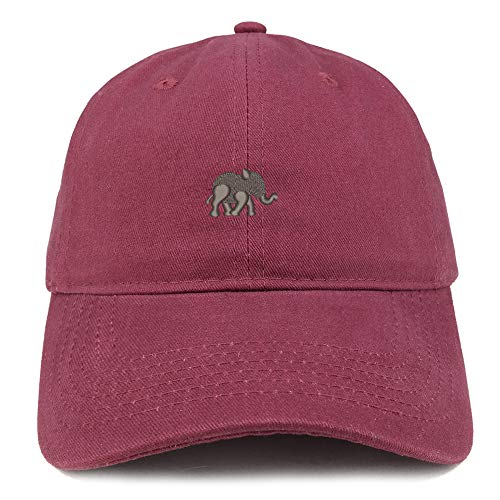 Trendy Apparel Shop Baby Elephant Embroidered Brushed Cotton Cap