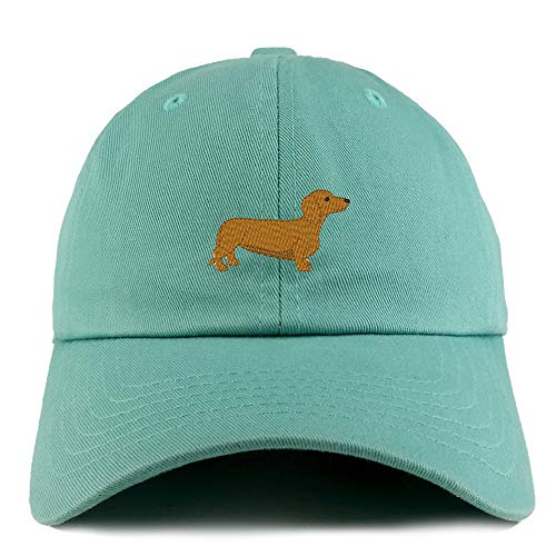 Trendy Apparel Shop Dachshund Dog Embroidered Low Profile Soft Cotton Dad Hat Cap