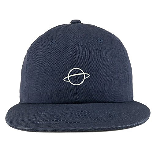 Trendy Apparel Shop Planet Embroidered Unstructured Flatbill Adjustable Cap