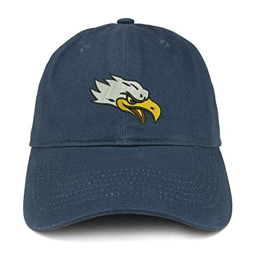 Trendy Apparel Shop Eagle Head Embroidered Low Profile Soft Cotton Baseball Cap