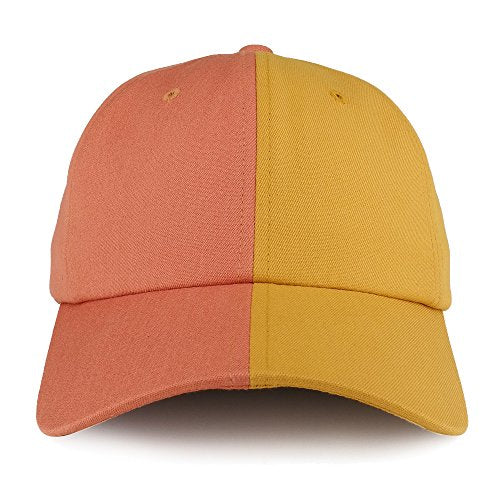 Trendy Apparel Shop Two Tone Unstructured Curved Bill Adjustable Baseball Cap