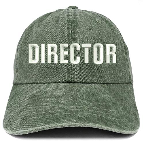 Trendy Apparel Shop Director Embroidered Washed Low Profile Cap