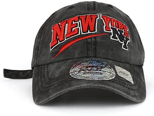 Trendy Apparel Shop New York NY Text 3D Embroidered Baseball Cap Long