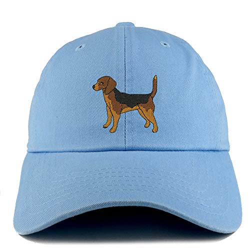 Trendy Apparel Shop Beagle Dog Embroidered Low Profile Soft Cotton Dad Hat Cap