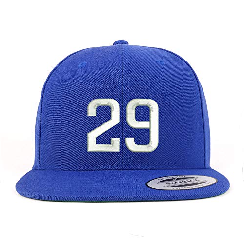 Trendy Apparel Shop Number 29 Embroidered Snapback Flatbill Baseball Cap