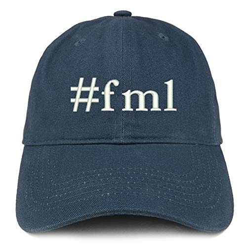 Trendy Apparel Shop #FML Embroidered Soft Crown 100% Brushed Cotton Cap