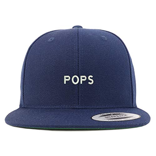 Trendy Apparel Shop Pops Structured Flatbill Snapback Cap