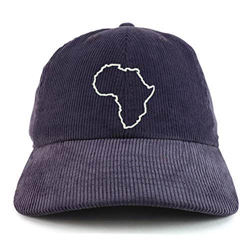 Trendy Apparel Shop Africa Map Outline Cotton Corduroy Unstructured Baseball Cap