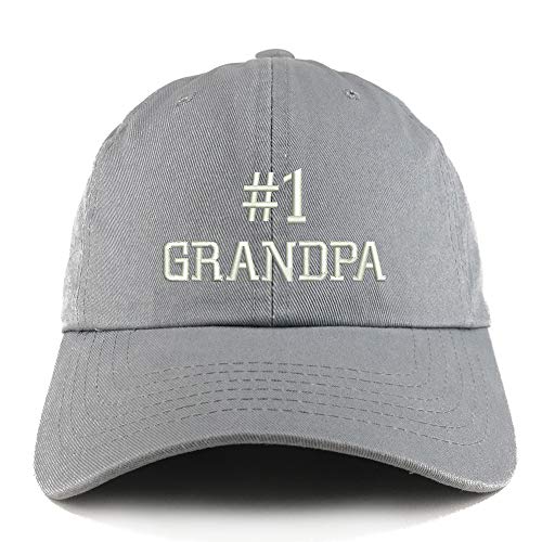 Trendy Apparel Shop Number 1 Grandpa Solid Adjustable Unstructured Dad Hat