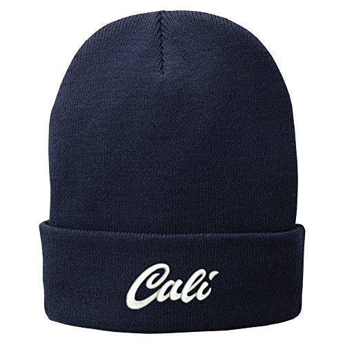 Trendy Apparel Shop Cali Embroidered Winter Knitted Long Beanie