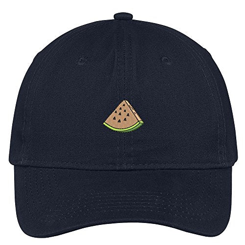 Trendy Apparel Shop Watermelon Embroidered Soft Low Profile Adjustable Cotton Cap