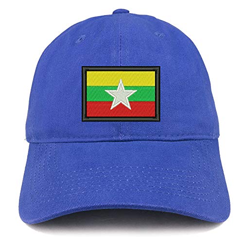 Trendy Apparel Shop Myanmar Flag Embroidered Unstructured Cotton Dad Hat