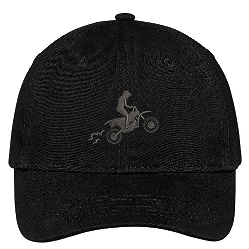 Trendy Apparel Shop Motocross Bike Embroidered Soft Crown 100% Brushed Cotton Cap